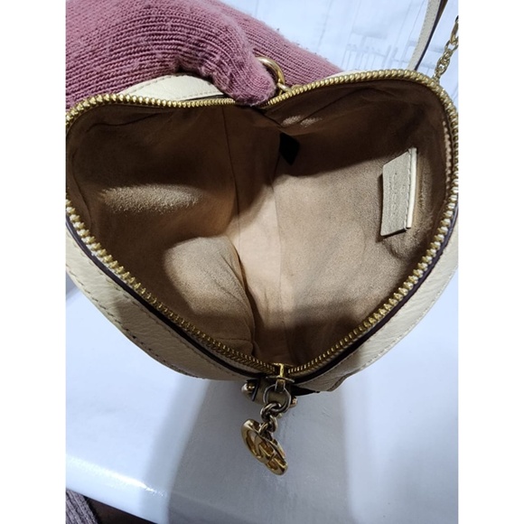 Authentic GUCCI Textured Calfskin Web Mini Ophidia Round Shoulder Bag Mystic Whi - Picture 16 of 16